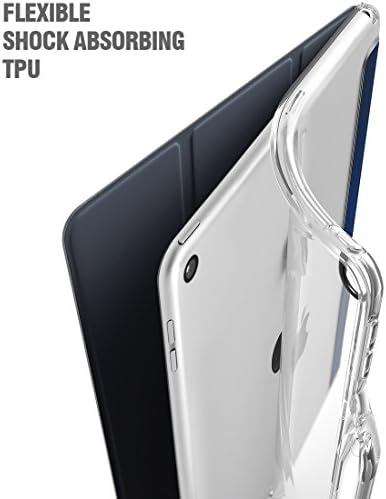 מארז iPad 9.7, LUMOS פואטי x גמיש רך גמיש שקוף דקה במיוחד TPU דק-פיט-פיט מעמד FOLIO כיסוי חכם [WAKE/SLEET